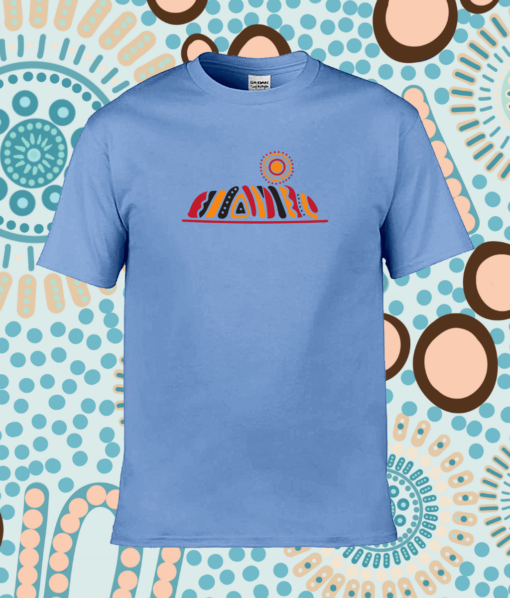 Stylish Adult T-Shirt - Aboriginal Pattern of Uluru, Ayers Rock