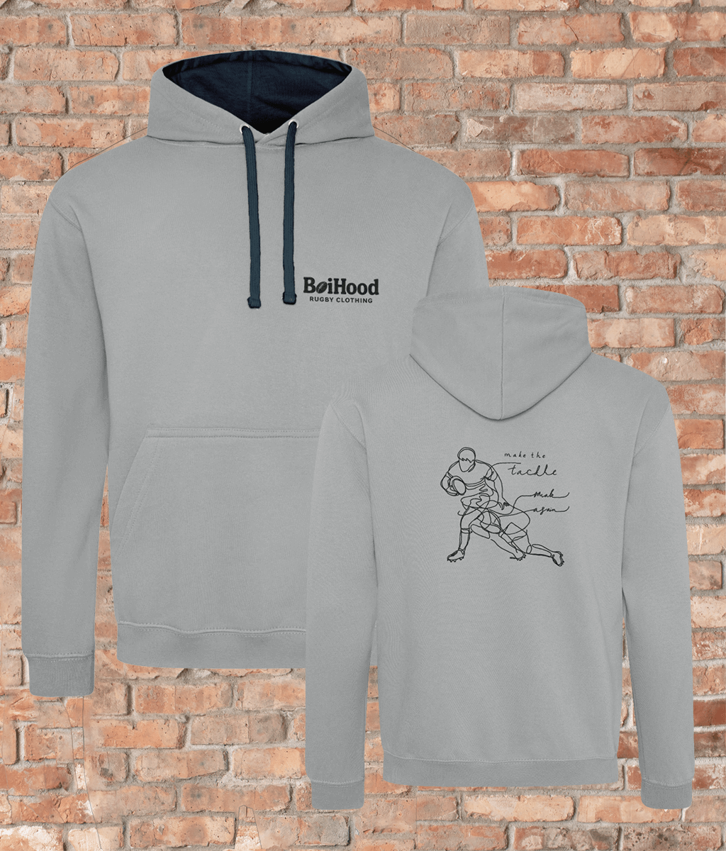 Womens Quality Hoodie 'Make The Tackle'