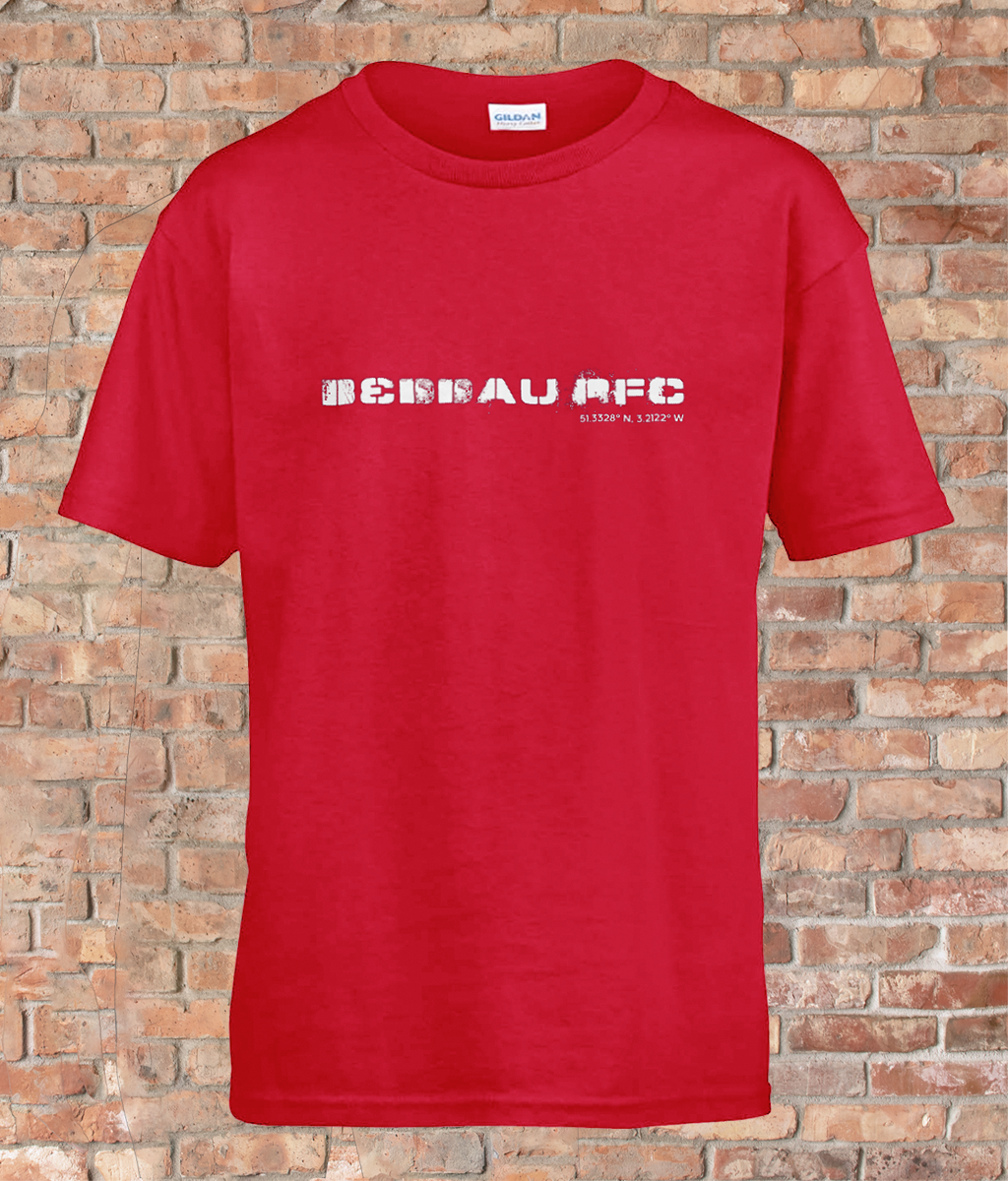 Custom T-Shirt Youth - GPS Coordinates - Beddau RFC