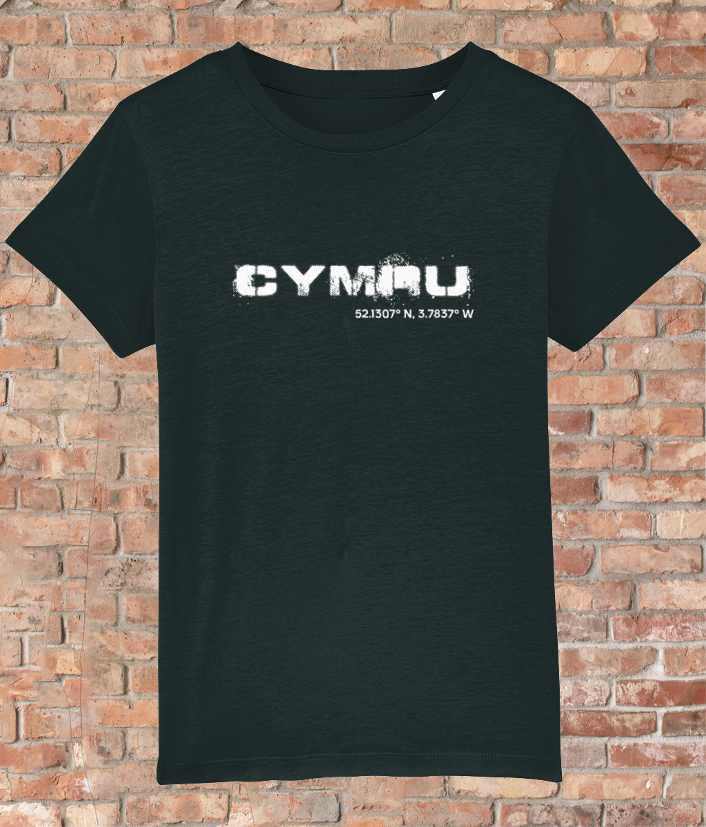 Custom T-Shirt for Kids - GPS Coordinates - Cymru