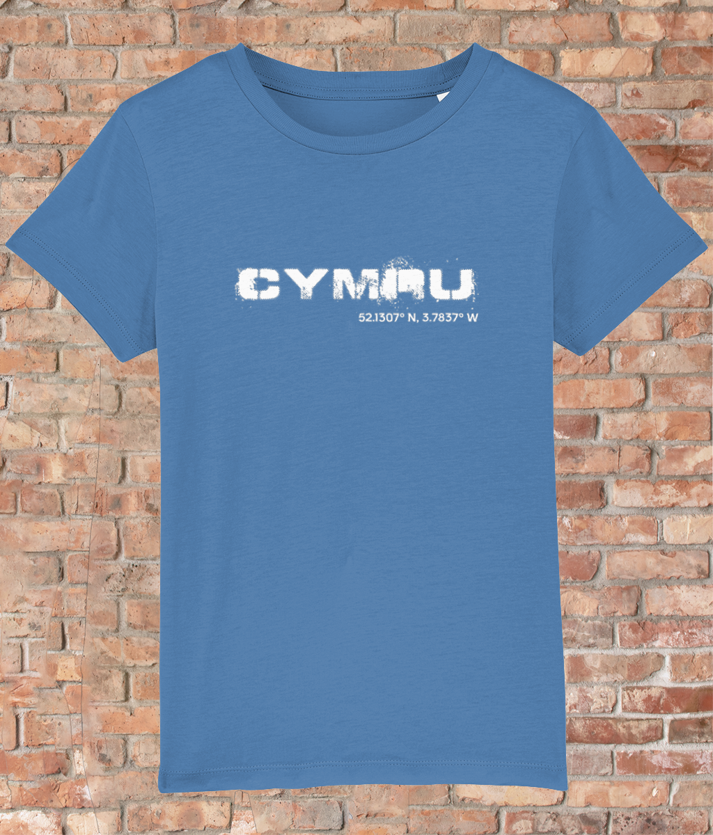 Custom T-Shirt for Kids - GPS Coordinates - Cymru