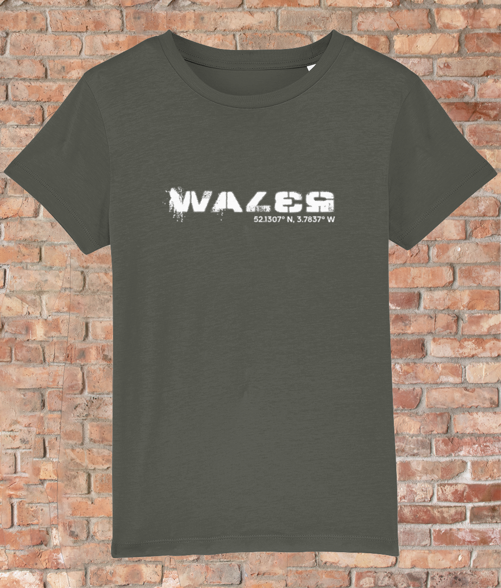 Custom T-Shirt for Kids - GPS Coordinates - Wales