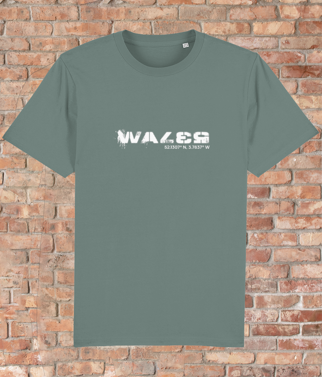 Custom T-Shirt Adult - GPS Coordinates - Wales