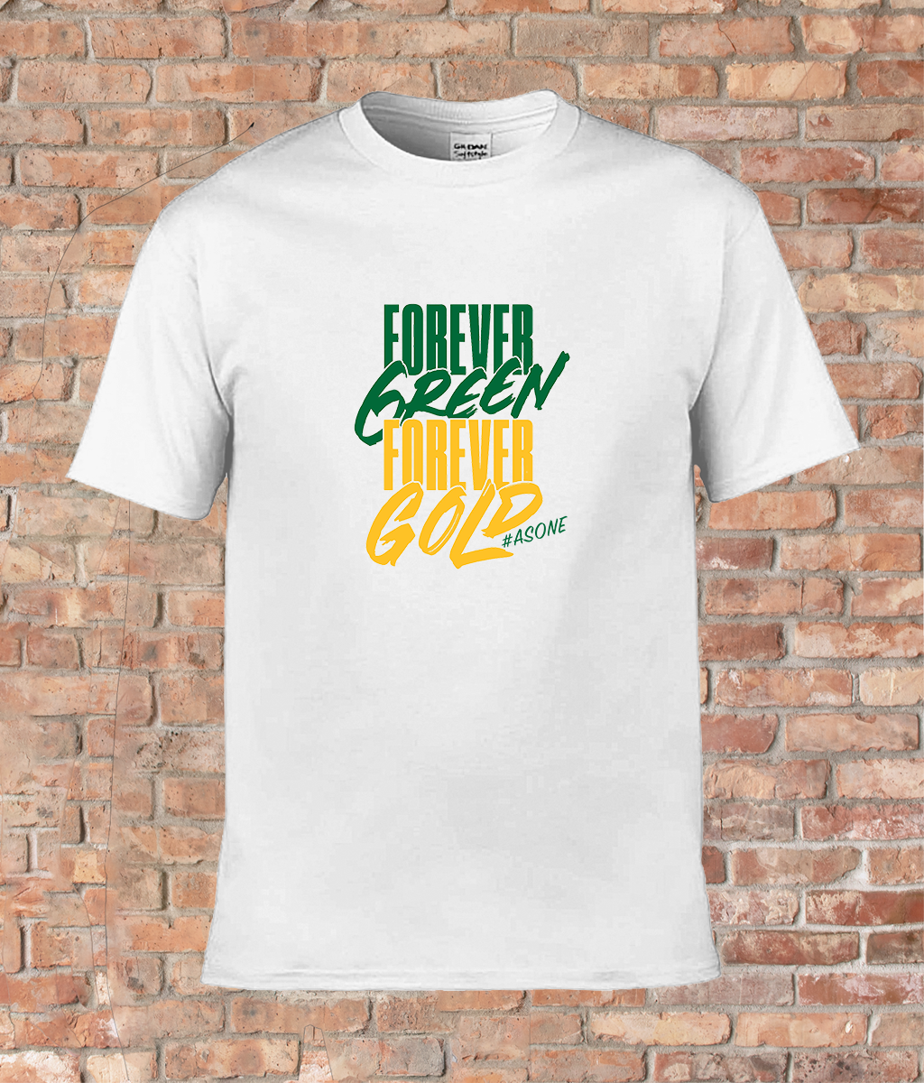 Exclusive men’s T-Shirt foreverGREEN foreverGOLD #asone