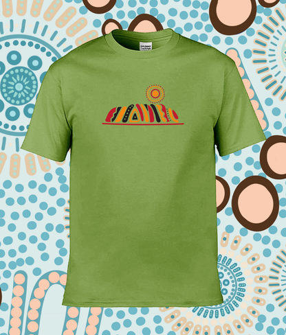 Stylish Adult T-Shirt - Aboriginal Pattern of Uluru, Ayers Rock