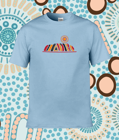 Stylish Adult T-Shirt - Aboriginal Pattern of Uluru, Ayers Rock