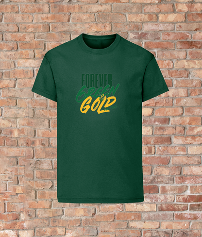 Unisex Kids Quality T-Shirt Forever Green & Gold #asone