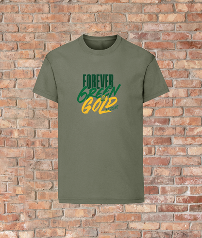Unisex Kids Quality T-Shirt Forever Green & Gold #asone