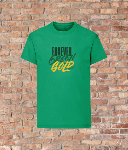 Unisex Kids Quality T-Shirt Forever Green & Gold #asone