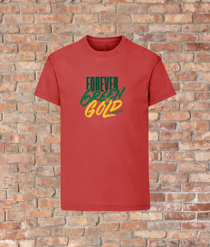 Unisex Kids Quality T-Shirt Forever Green & Gold #asone