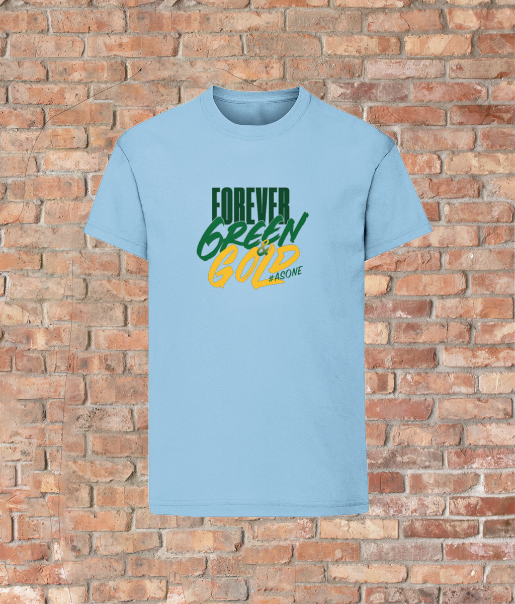 Unisex Kids Quality T-Shirt Forever Green & Gold #asone