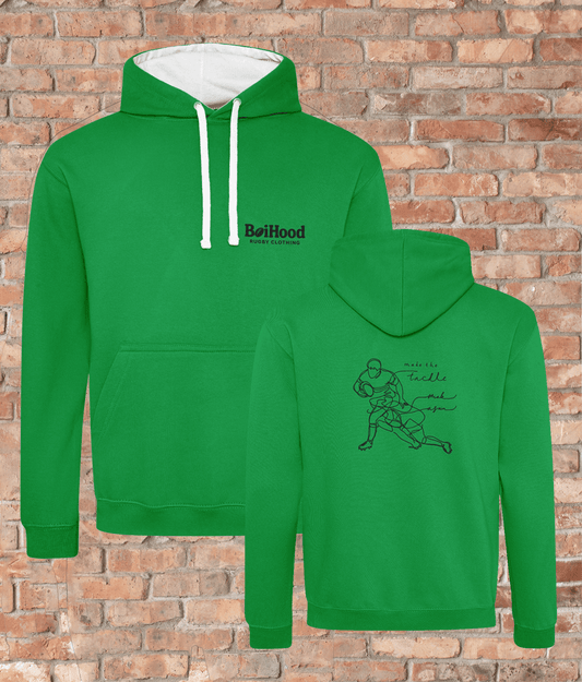 Womens Quality Hoodie 'Make The Tackle'