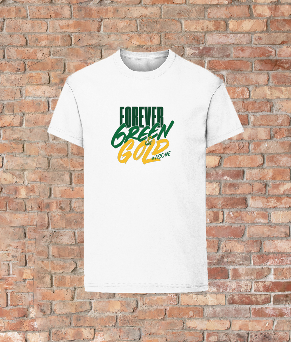 Unisex Kids Quality T-Shirt Forever Green & Gold #asone