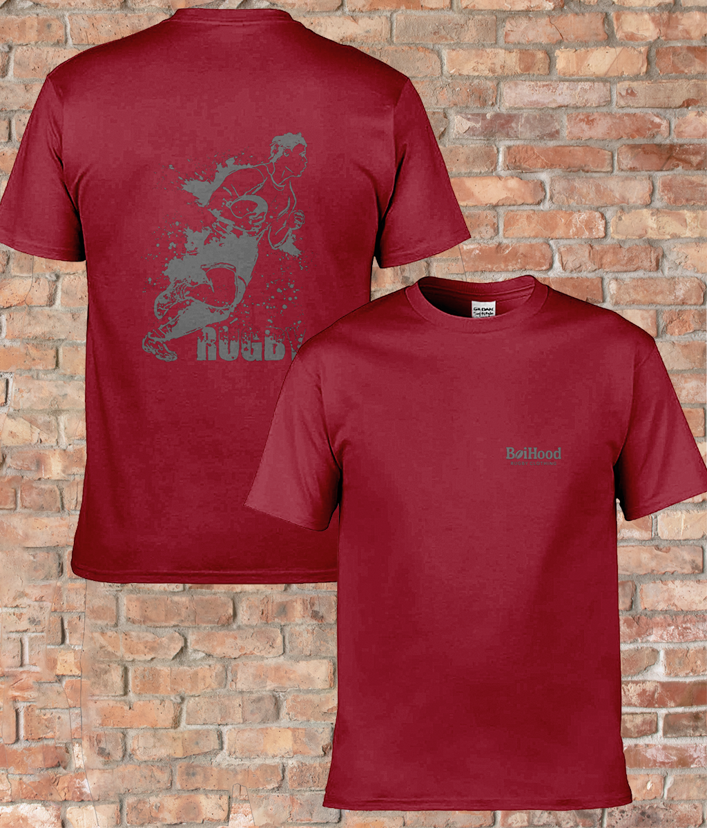 BoiHood Classic Men’s Rugby Dark-Tee - Made for Comfort