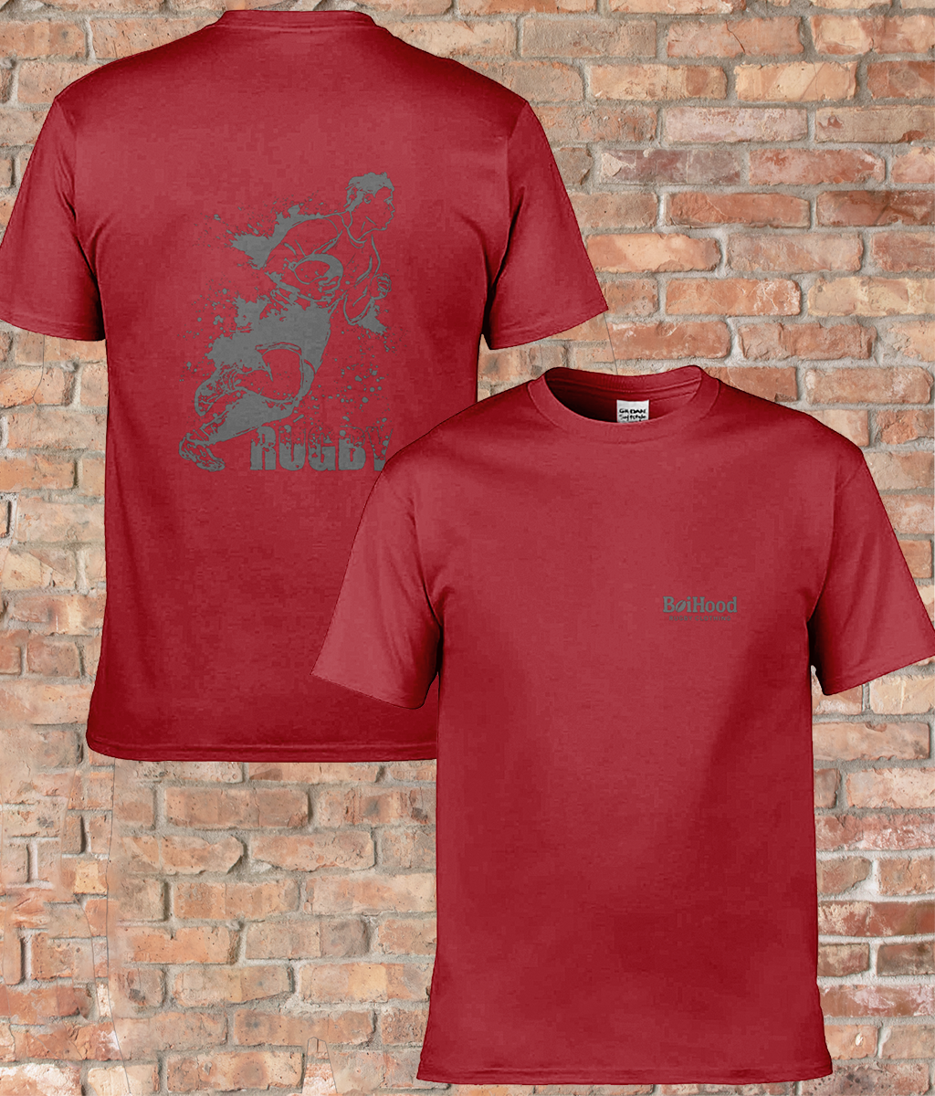 BoiHood Classic Men’s Rugby Dark-Tee - Made for Comfort