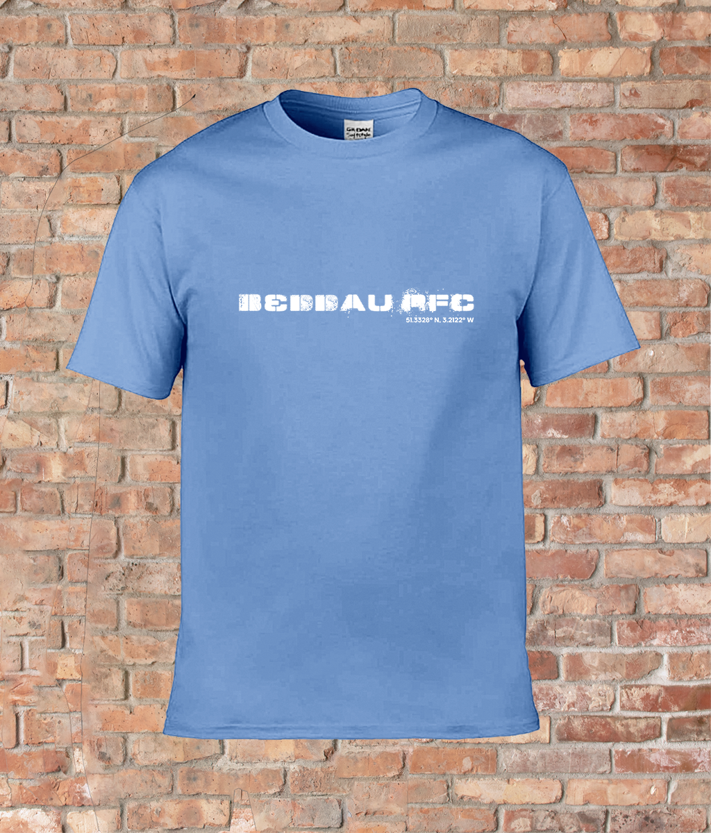 Custom T-Shirt Adult - GPS Coordinates - Beddau RFC