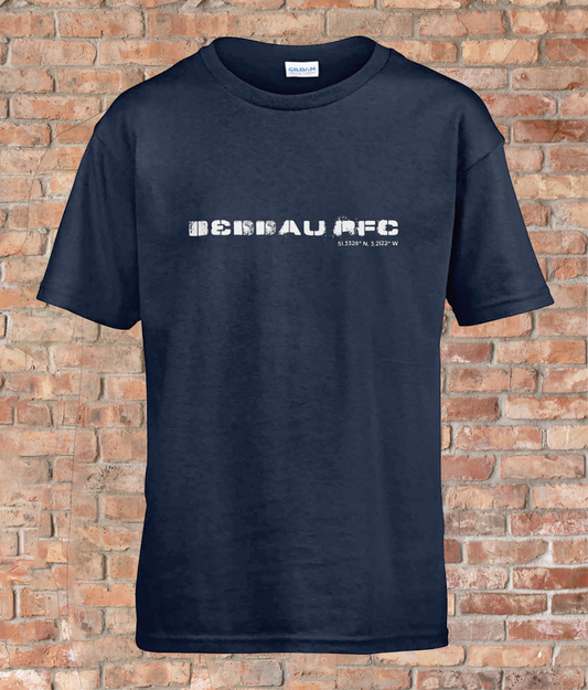 Custom T-Shirt Youth - GPS Coordinates - Beddau RFC