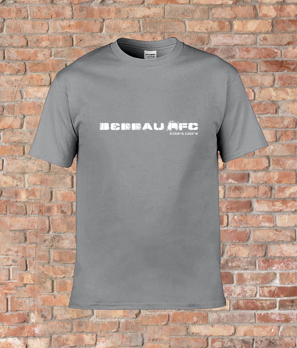 Custom T-Shirt Adult - GPS Coordinates - Beddau RFC
