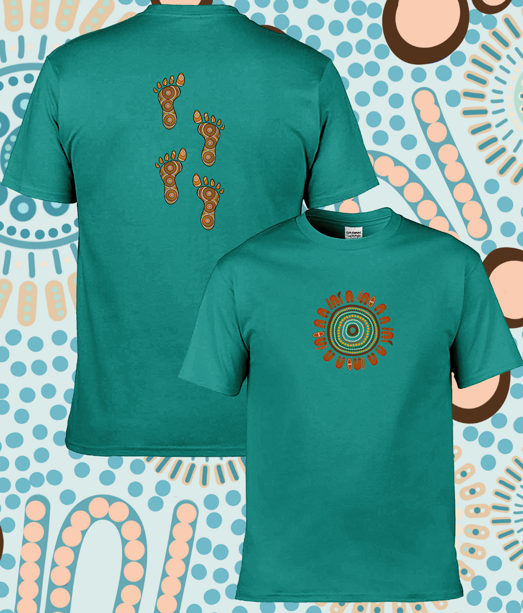 Adult Ringspun Comfort T-Shirt 'Footsteps in the Sun'