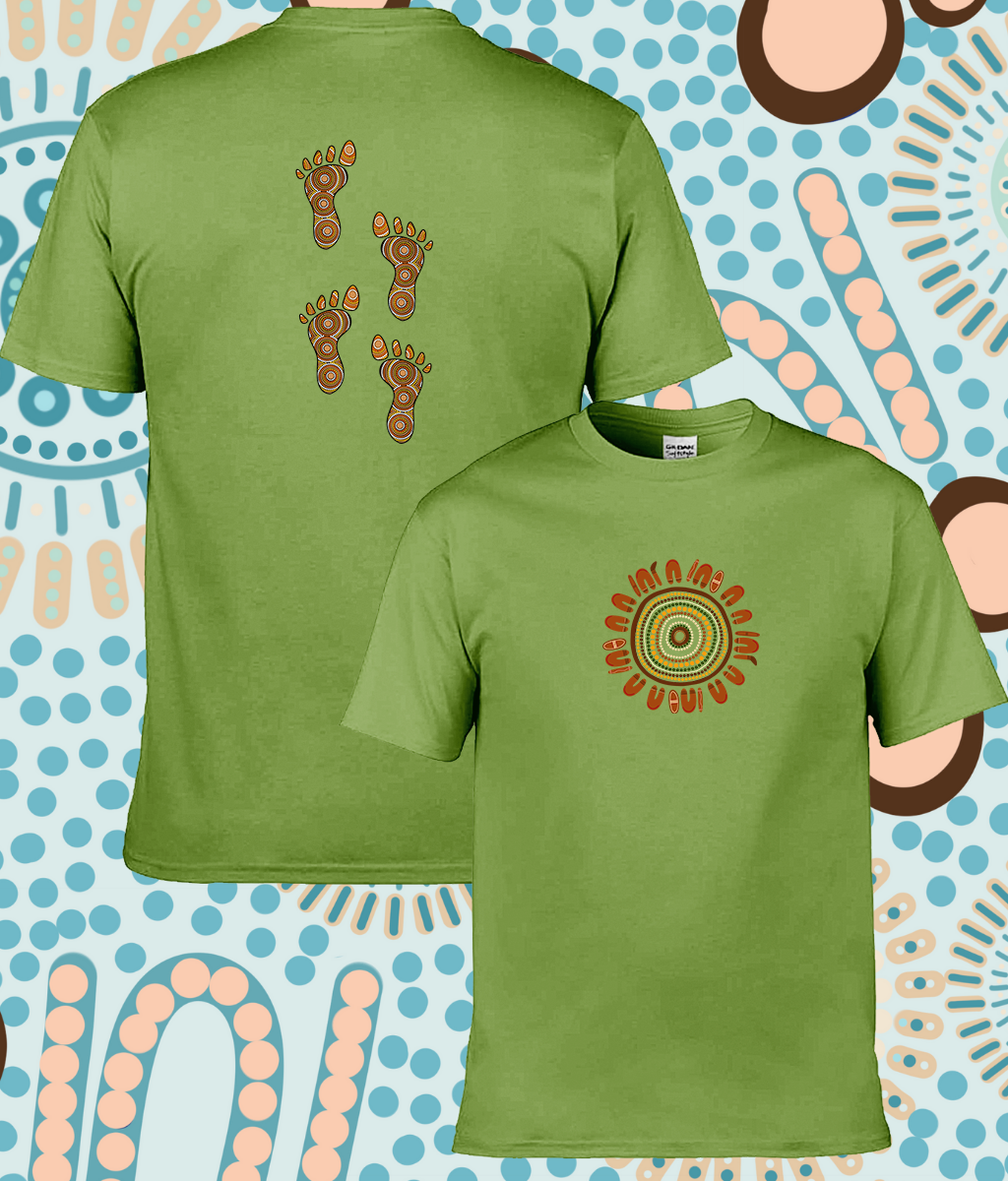 Adult Ringspun Comfort T-Shirt 'Footsteps in the Sun'