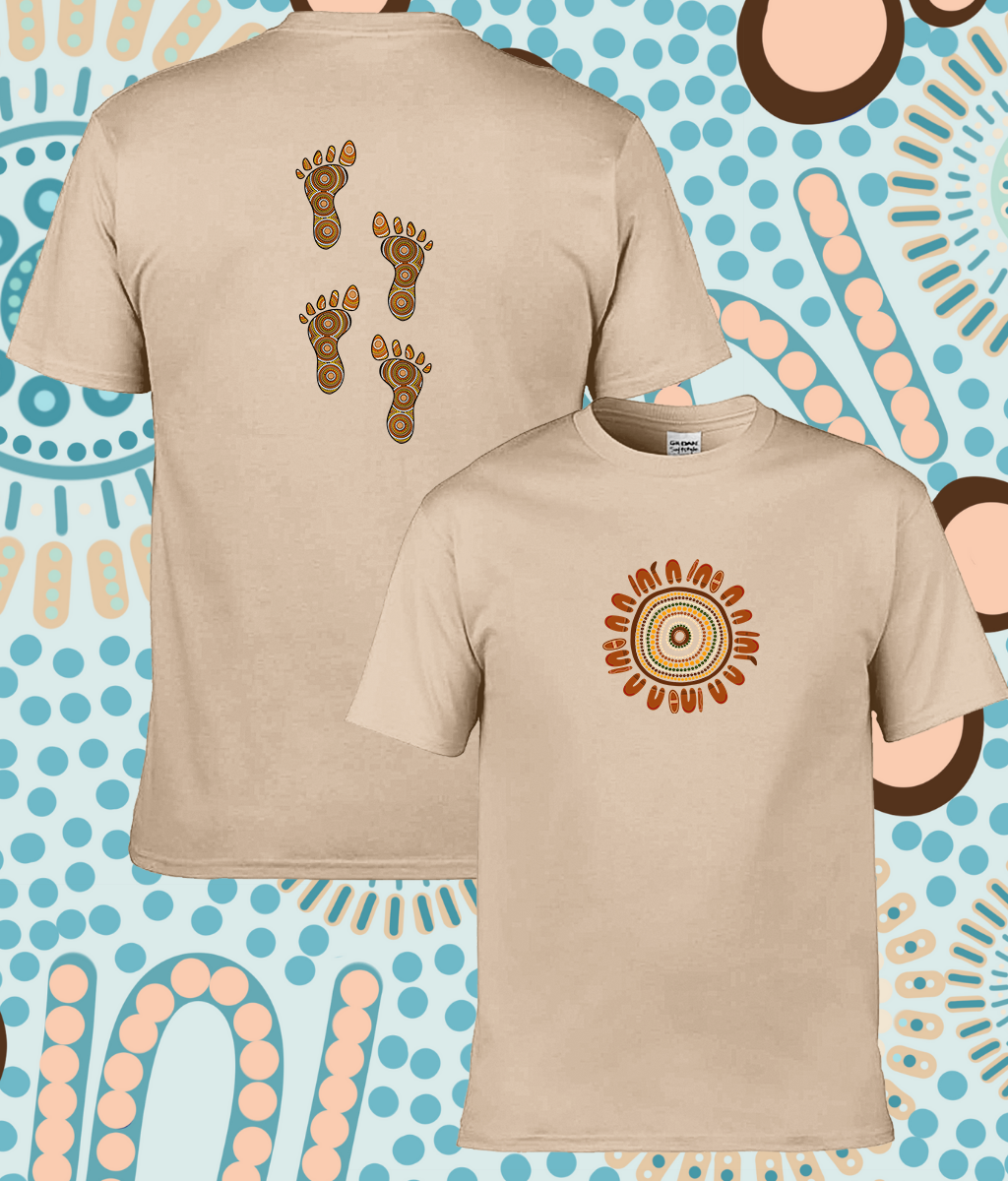 Adult Ringspun Comfort T-Shirt 'Footsteps in the Sun'