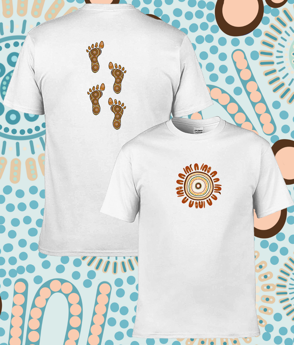 Adult Ringspun Comfort T-Shirt 'Footsteps in the Sun'