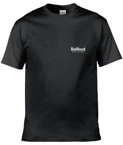 BoiHood Adult Unisex T-Shirt in black featuring Rugby Legends design, number 7 tribute to Richie McCaw.