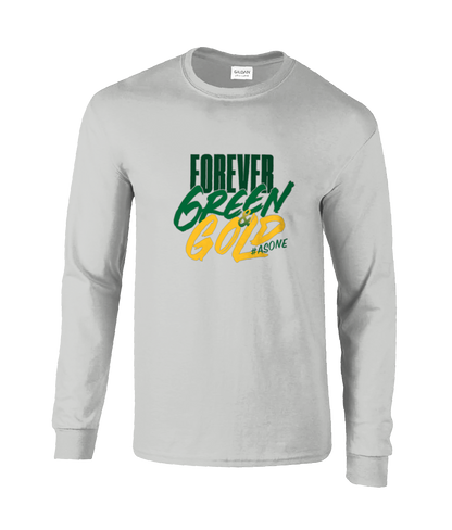 Women's Quality T-Shirt-Longsleeve Forever Green & Gold #asone