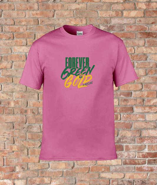 Unisex Adult Quality T-Shirt Forever Green & Gold #asone