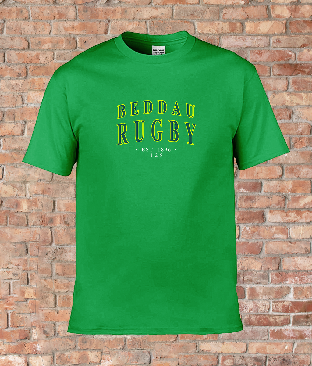 Mens Ringspun T-Shirt Beddau Rugby