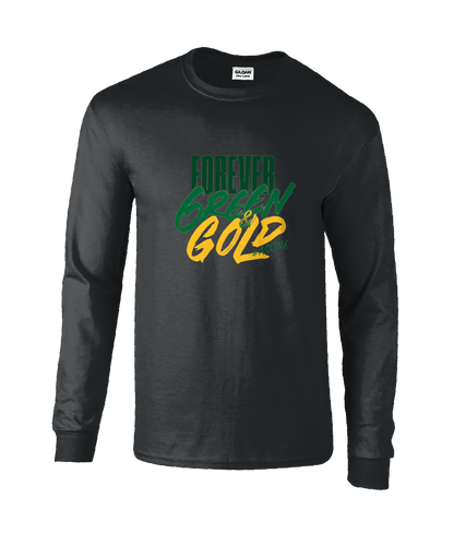 Women's Quality T-Shirt-Longsleeve Forever Green & Gold #asone