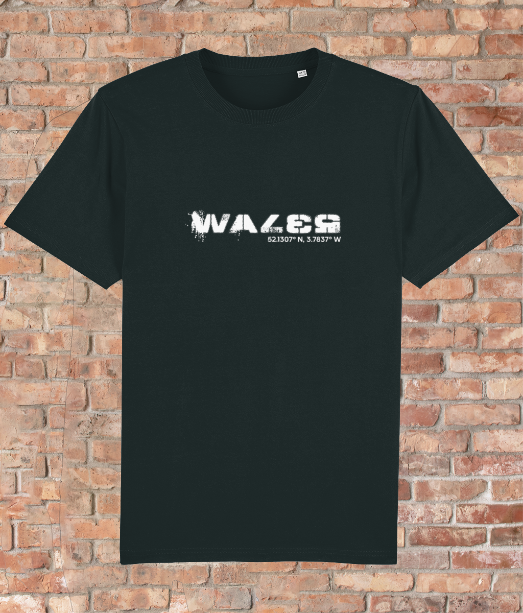 Custom T-Shirt Adult - GPS Coordinates - Wales