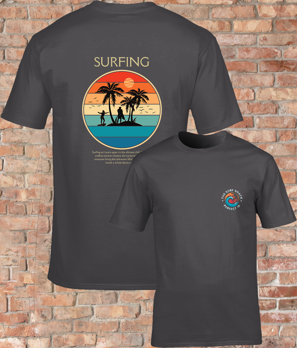 Premium Adult T-Shirt Surfing at The Surf Shack