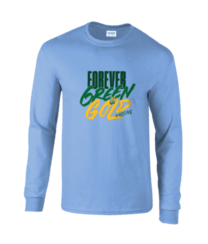 Women's Quality T-Shirt-Longsleeve Forever Green & Gold #asone