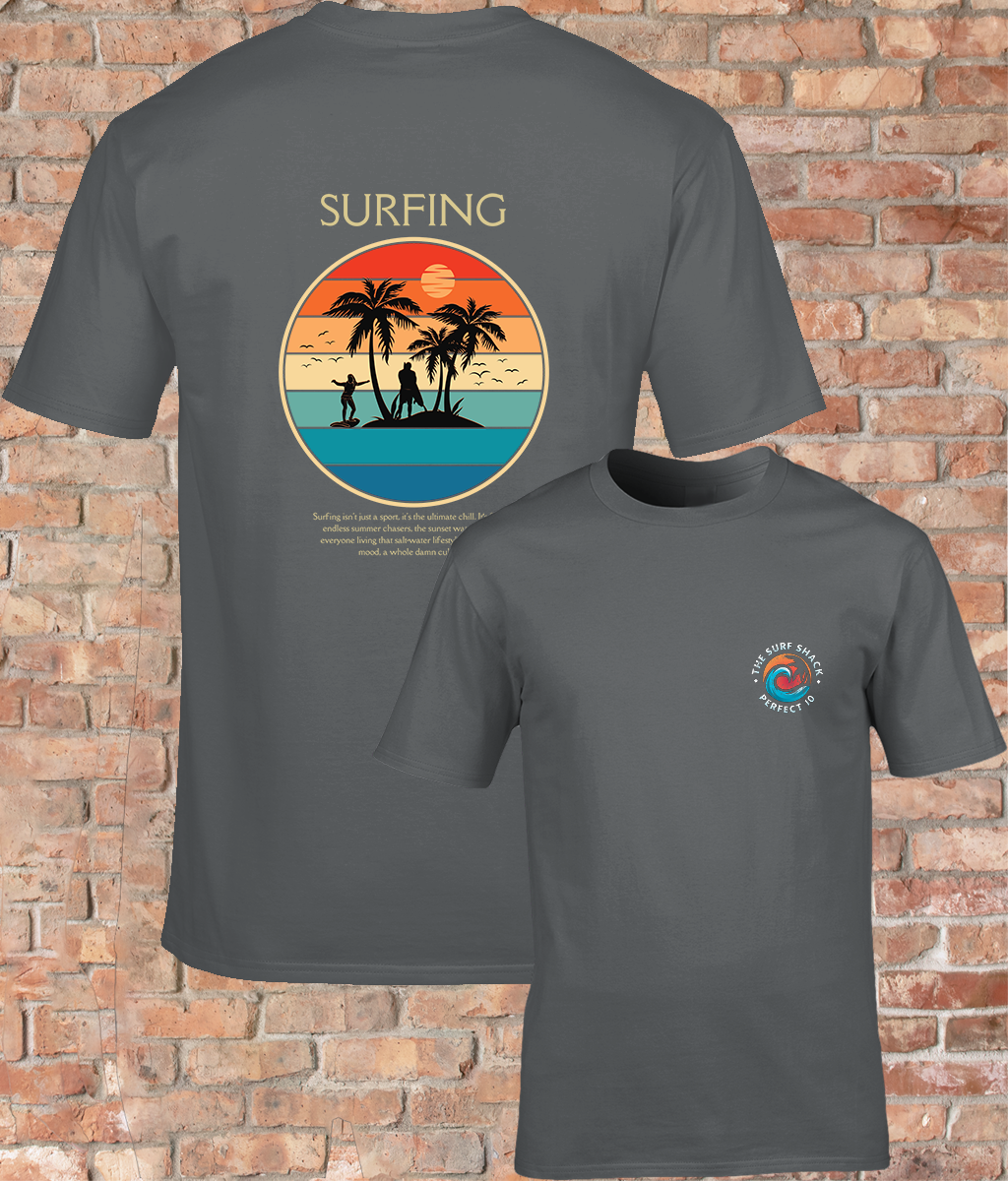Premium Adult T-Shirt Surfing at The Surf Shack