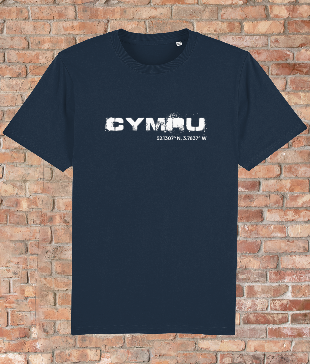 Custom T-Shirt Adult - GPS Coordinates - Cymru