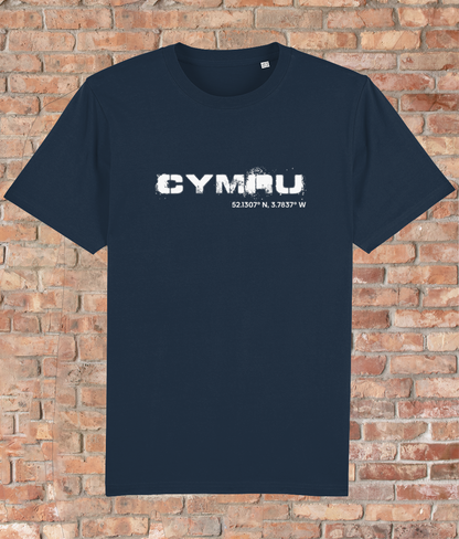 Custom T-Shirt Adult - GPS Coordinates - Cymru