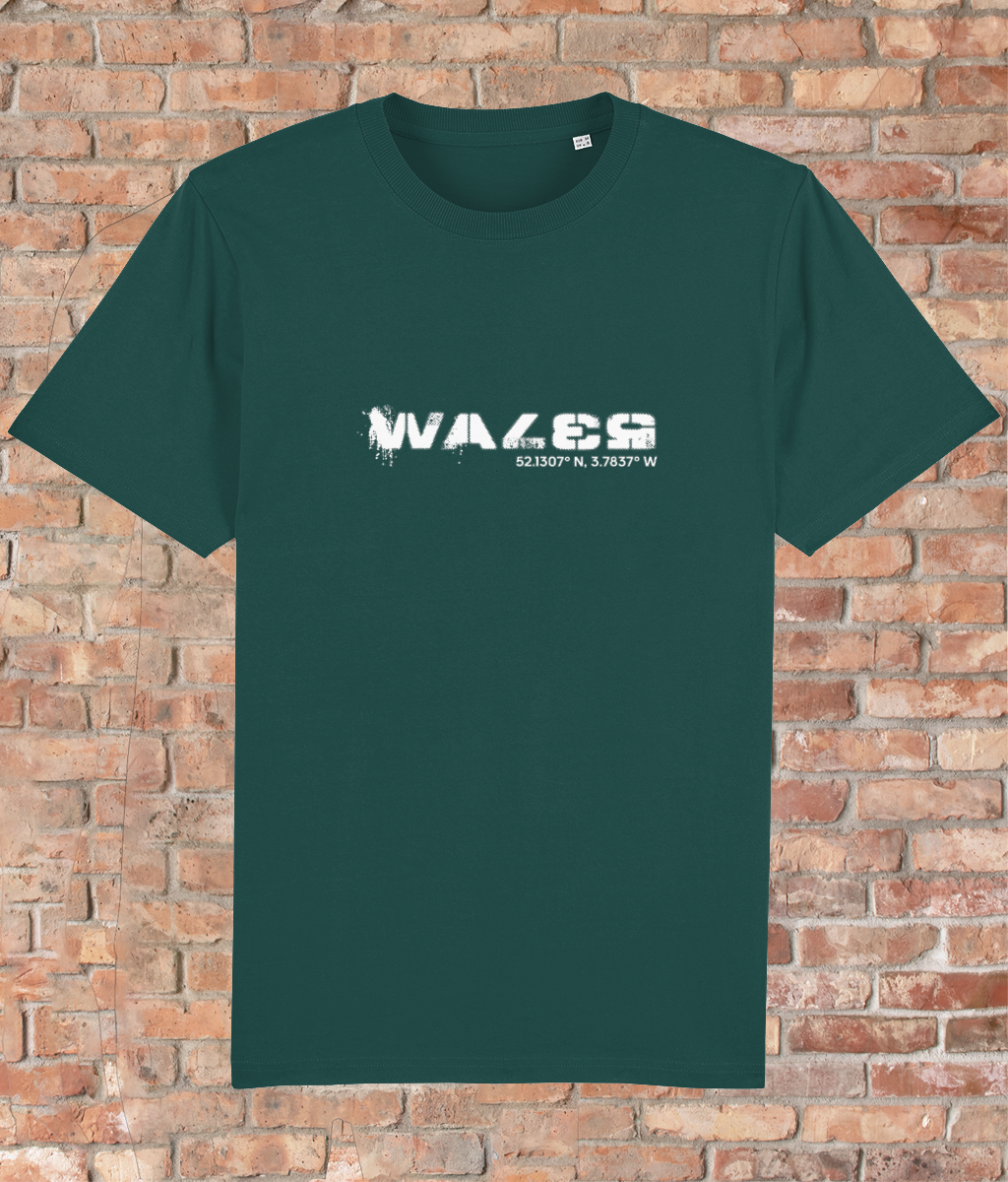 Custom T-Shirt Adult - GPS Coordinates - Wales