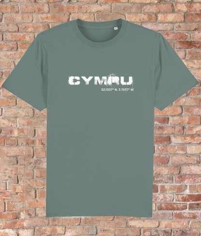 Custom T-Shirt Adult - GPS Coordinates - Cymru