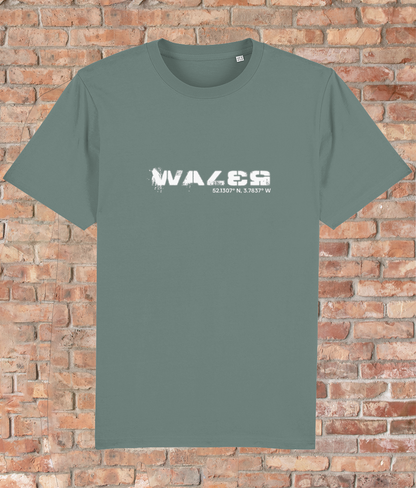Custom T-Shirt Adult - GPS Coordinates - Wales