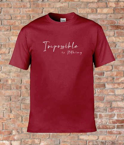 Quality Adult T-Shirt Quote: 'Impossible is Nothing'