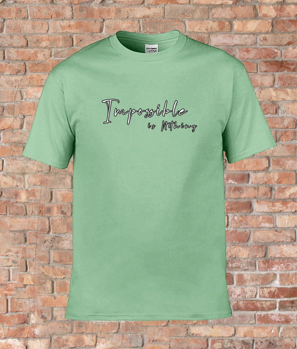 Womens Quote T-Shirt 'Impossible is Nothing'