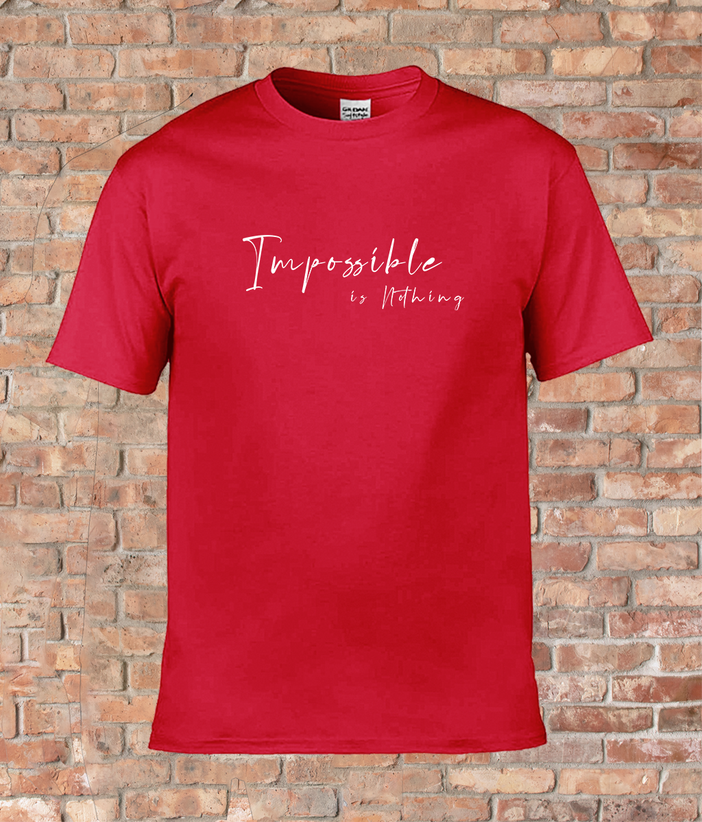 Quality Adult T-Shirt Quote: 'Impossible is Nothing'