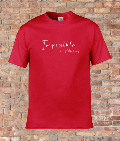 Quality Adult T-Shirt Quote: 'Impossible is Nothing'
