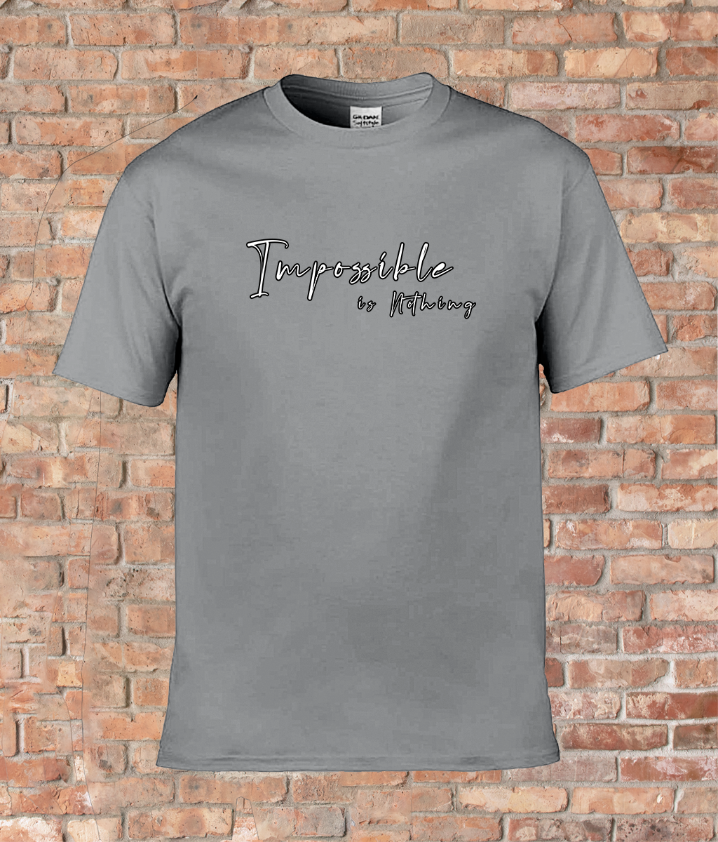 Womens Quote T-Shirt 'Impossible is Nothing'
