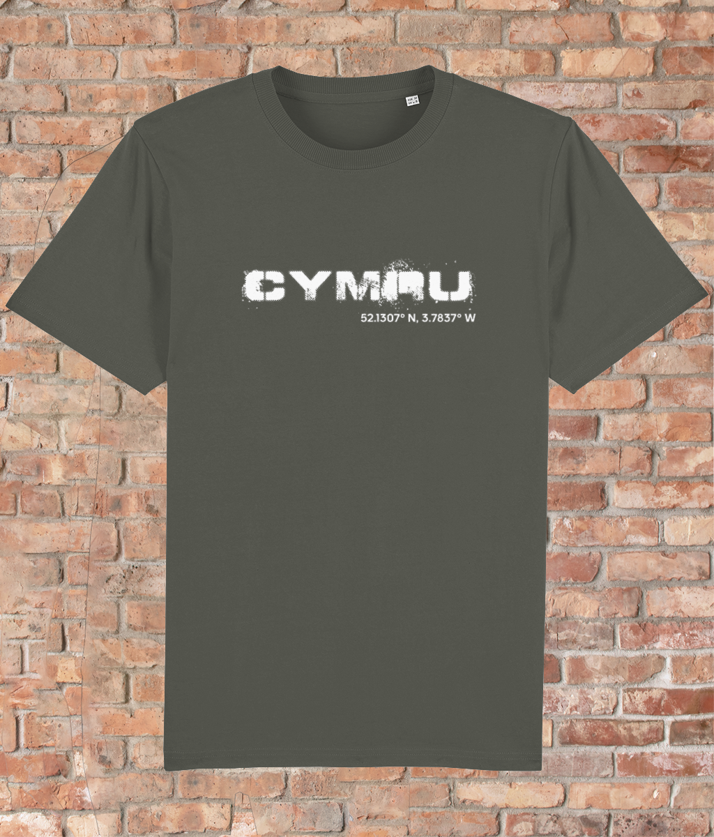 Custom T-Shirt Adult - GPS Coordinates - Cymru