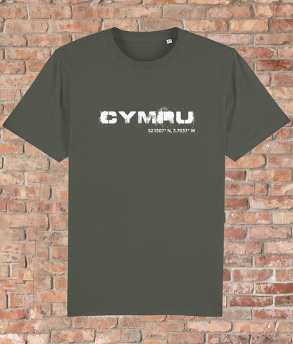 Custom T-Shirt Adult - GPS Coordinates - Cymru