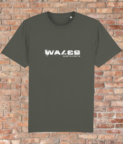Custom T-Shirt Adult - GPS Coordinates - Wales