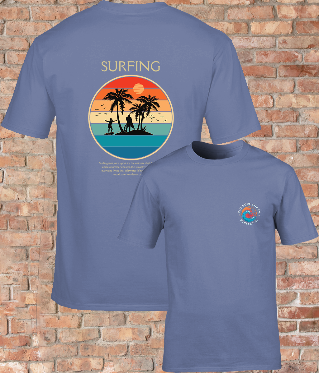 Premium Adult T-Shirt Surfing at The Surf Shack