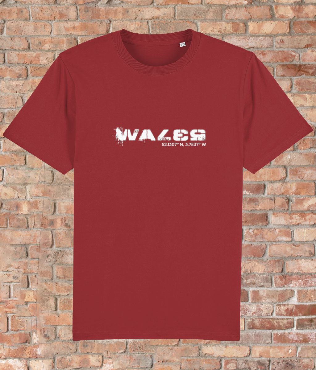 Custom T-Shirt Adult - GPS Coordinates - Wales